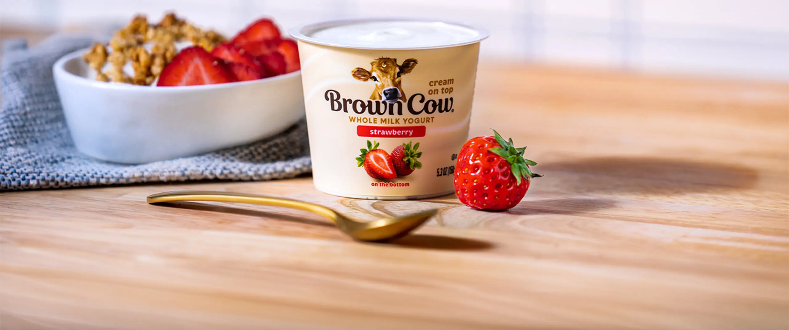 Brown Cow whole milk cream top yogurt